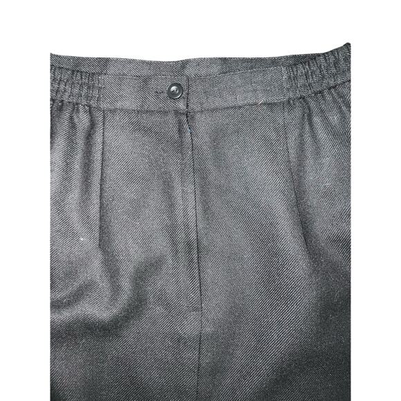 UEC VINTAGE BLACK JOAN LESLIE 100% WOOL SKIRT SZ 8 - Picture 3 of 7